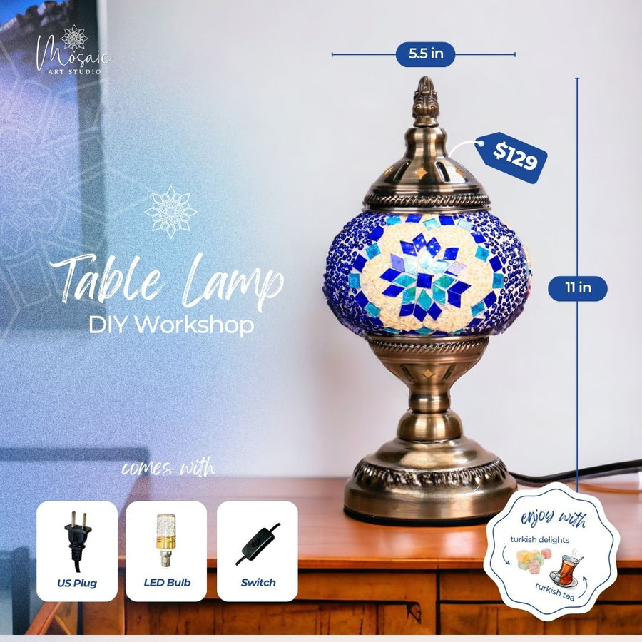 Ontario Turkish Mosaic Lamp DIY Class - Burlington